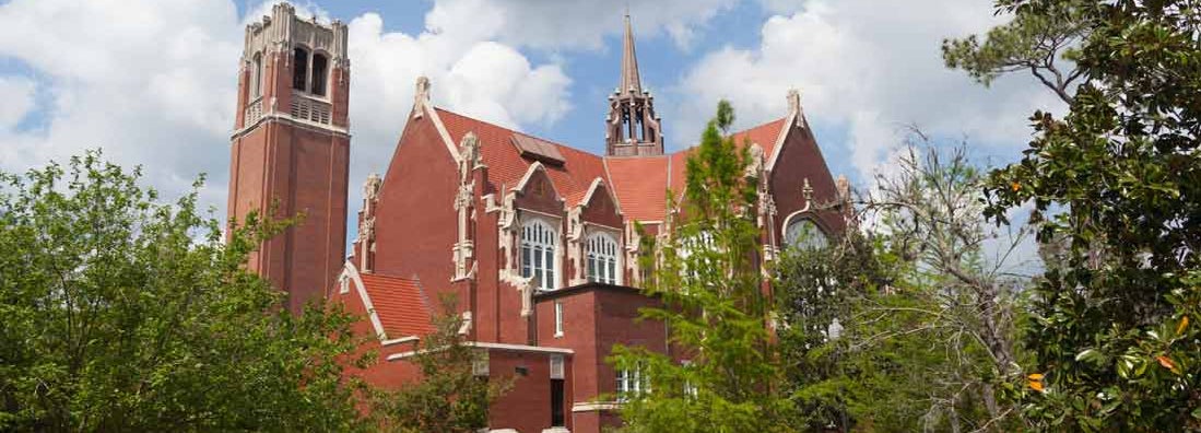 University of Florida Campus Historic District: Century Tower and University Auditorium, Gainesville, Florida.