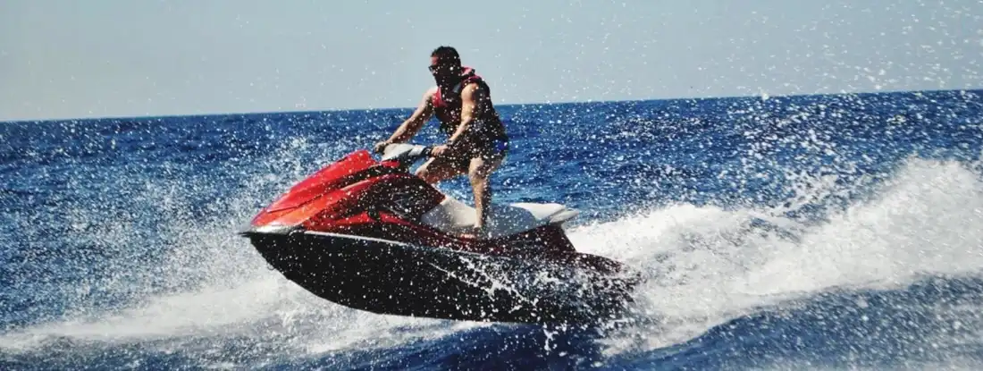 Man on Jet Ski. Find PWC Insurance.