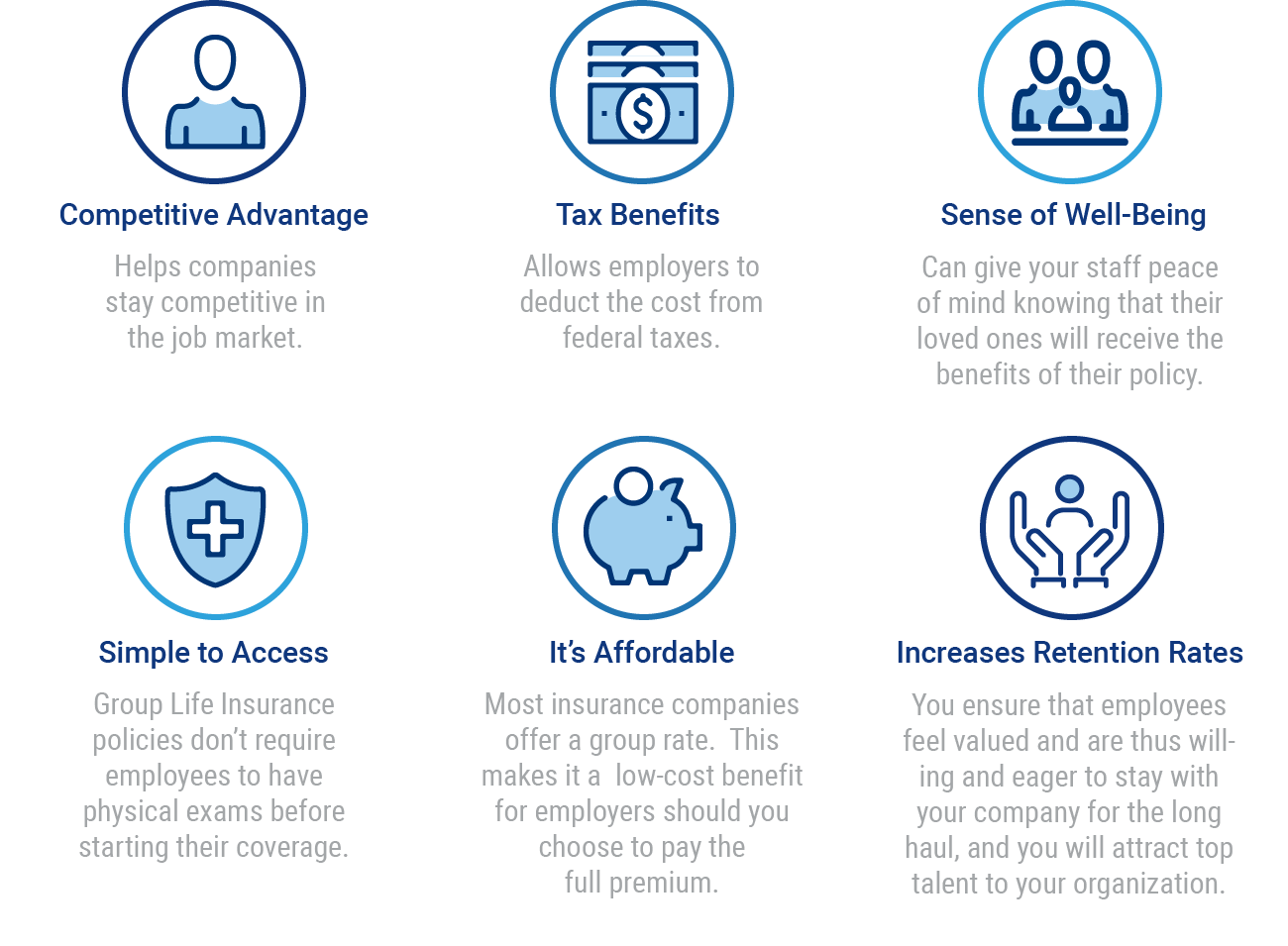 group life insurance benefits graphic