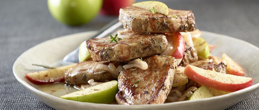 Garlic Herb Pork Medallions with Apples