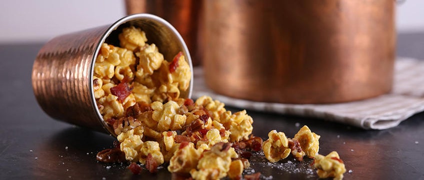 Brown Butter, Maple, Bacon and Pecan Popcorn