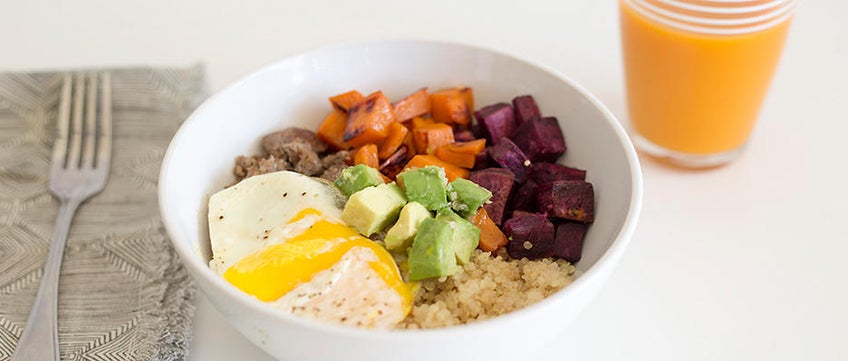 Protein Packed Savory and Sweet Breakfast Bowl