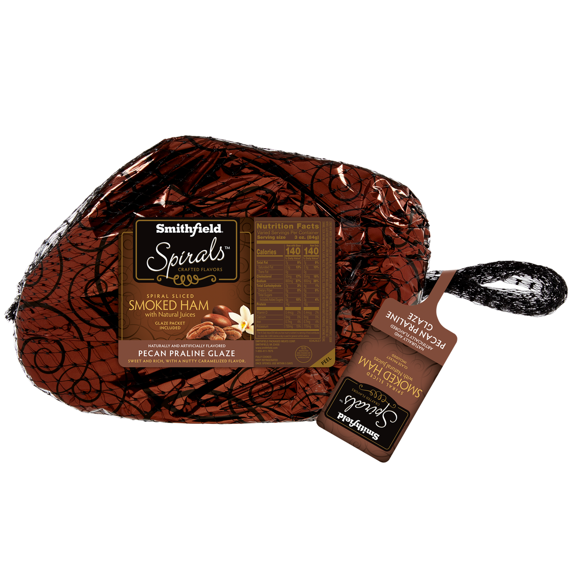Smithfield Spirals Pecan Praline Spiral Sliced Ham