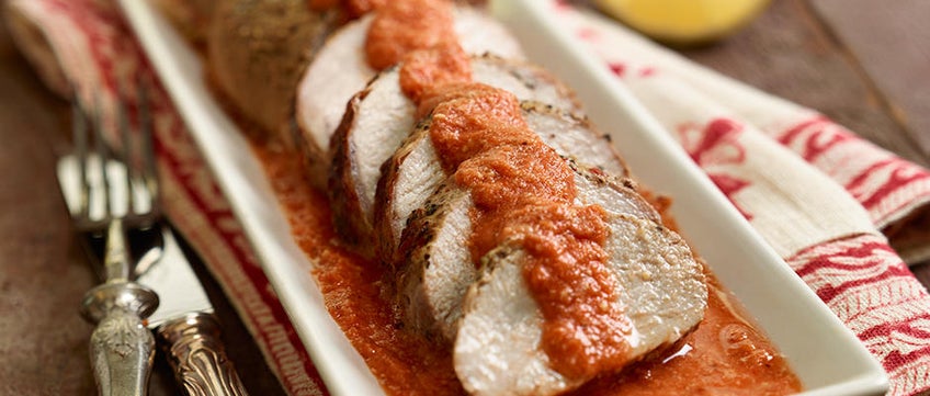 Pork Tenderloin with Romesco Sauce