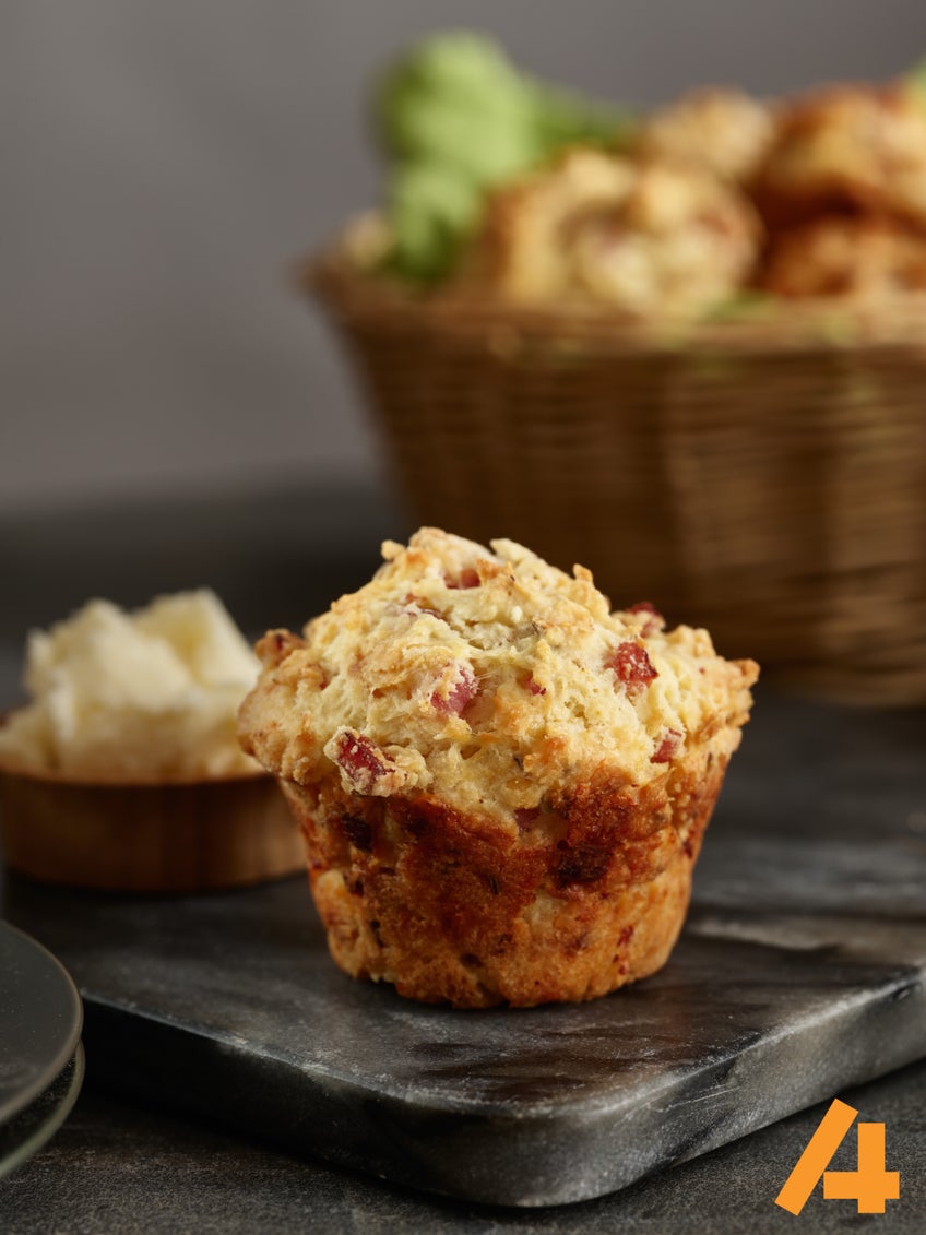 Irish Soda Bread Ham and Cheese Muffins