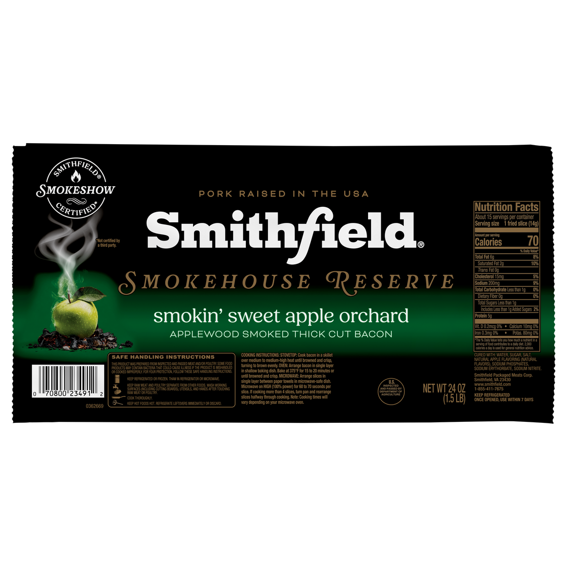 Smokehouse Reserve Smokin' Sweet Apple Orchard Thick Cut Bacon