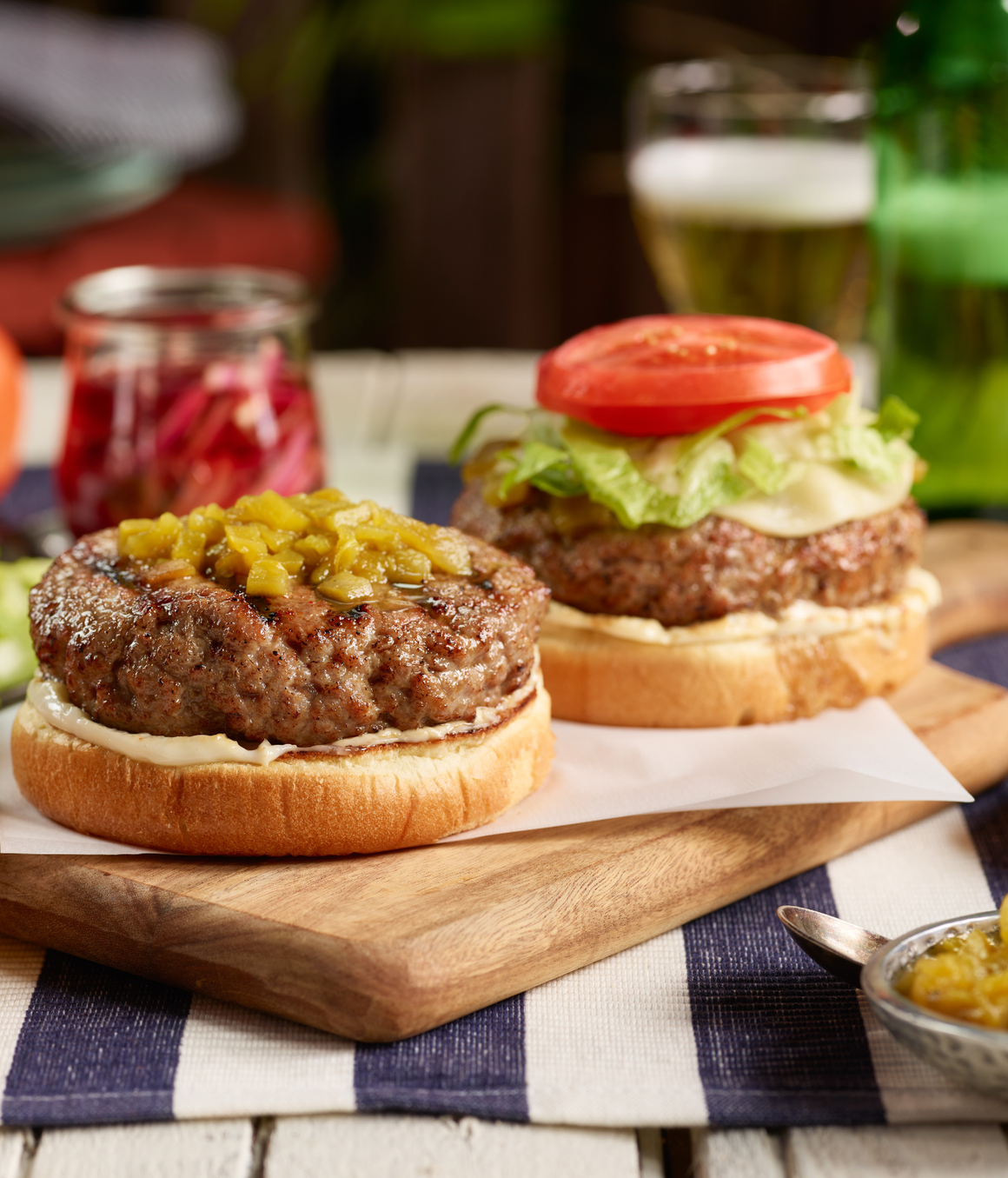 Pressing down on burgers, chops, or tenderloin squeezes out juices and causes flare-ups. Let the heat do its thing. Flip once and only once if you can.