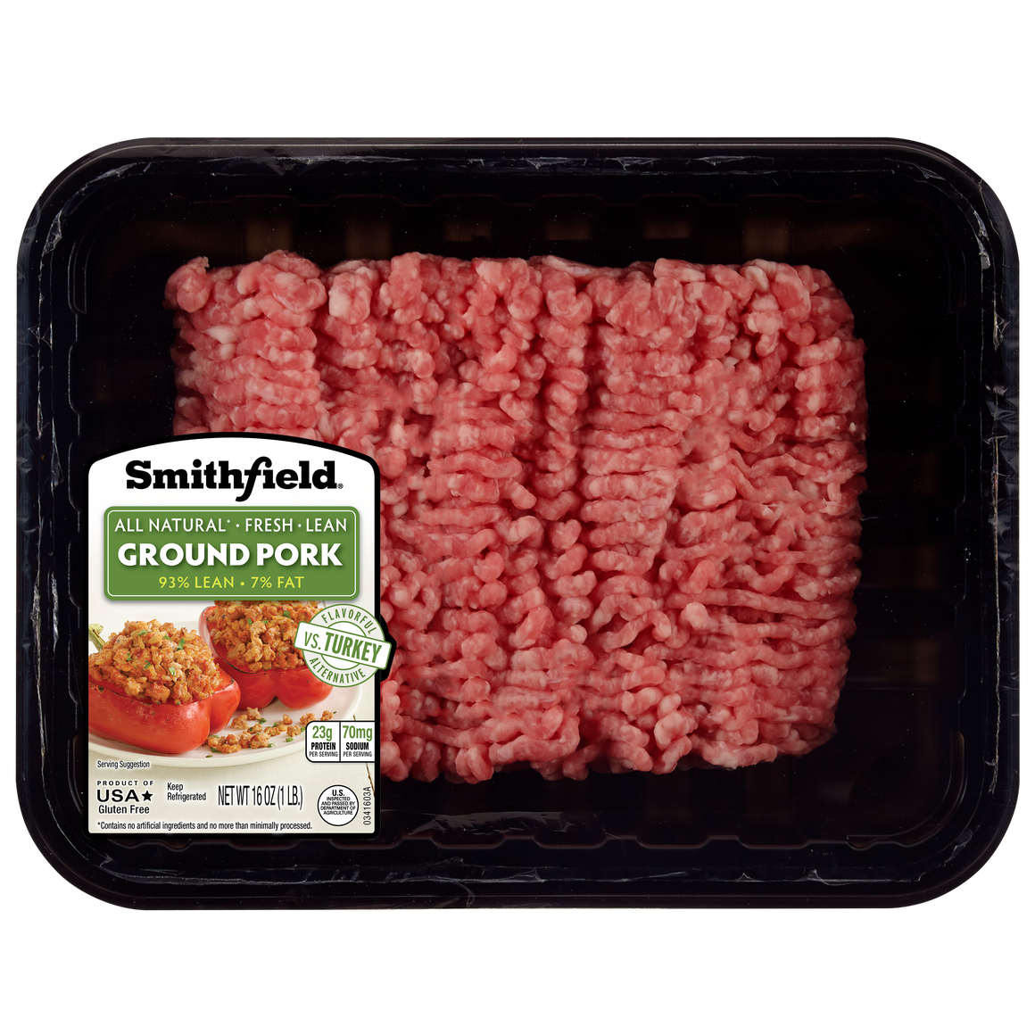 All Natural Fresh Ground Pork 93/7