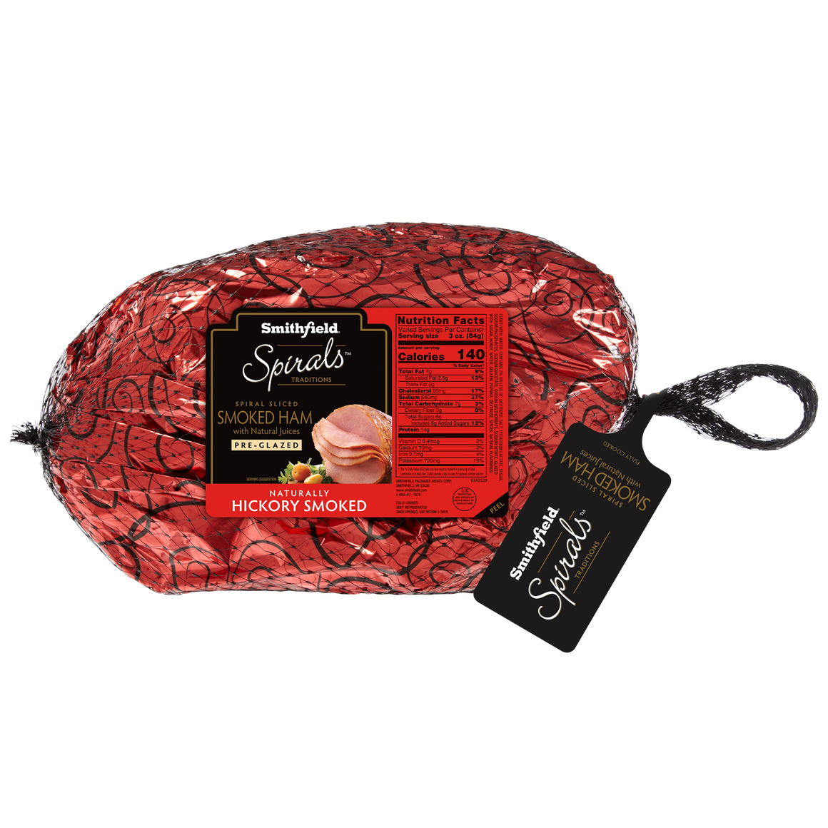 Smithfield Spirals Preglazed Hickory Smoked Spiral Sliced Ham