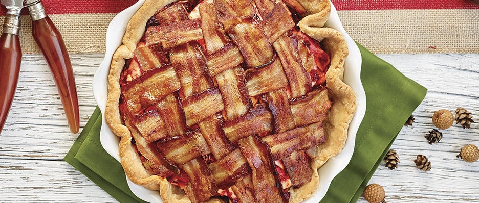 Bacon Topped Holiday Apple Pie