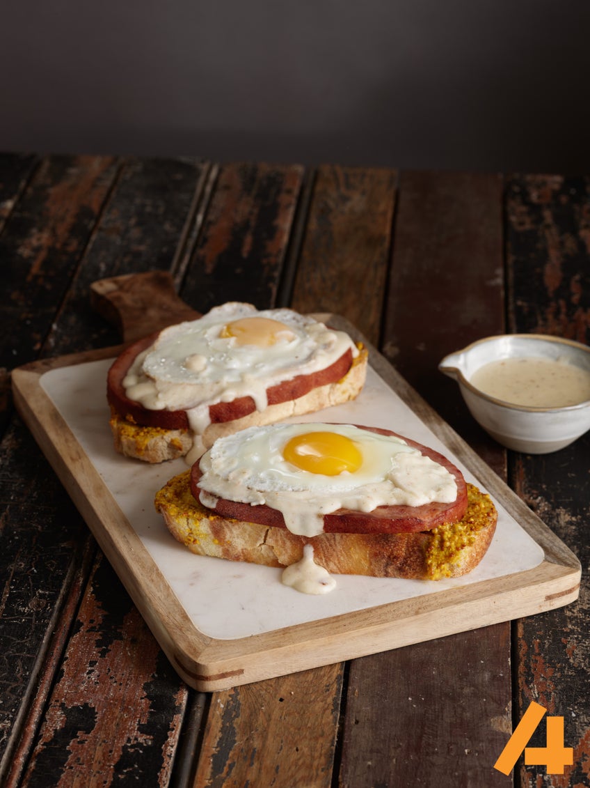 Ham Steak Croque Madame