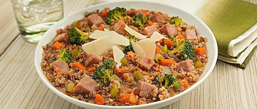 Ham and Broccoli Quinoa Stew