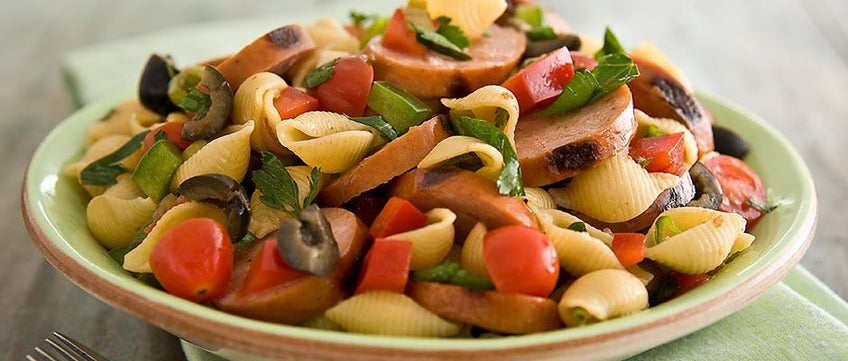 Smoked Sausage Antipasto Pasta