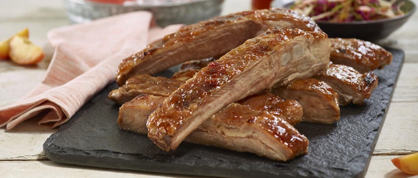 Peach Glazed Ribs