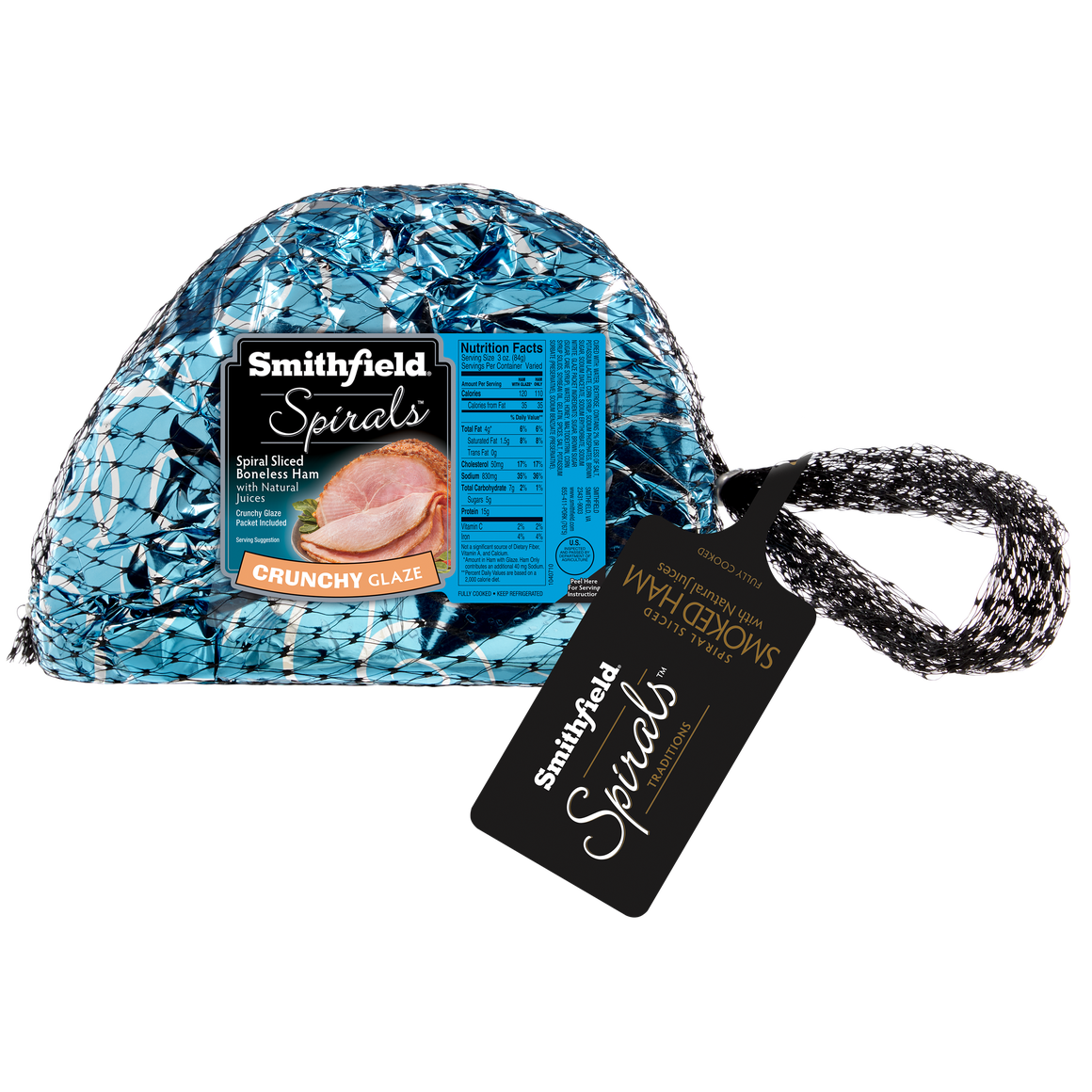 Smithfield Spirals Crunchy Glaze Boneless Quarter Ham