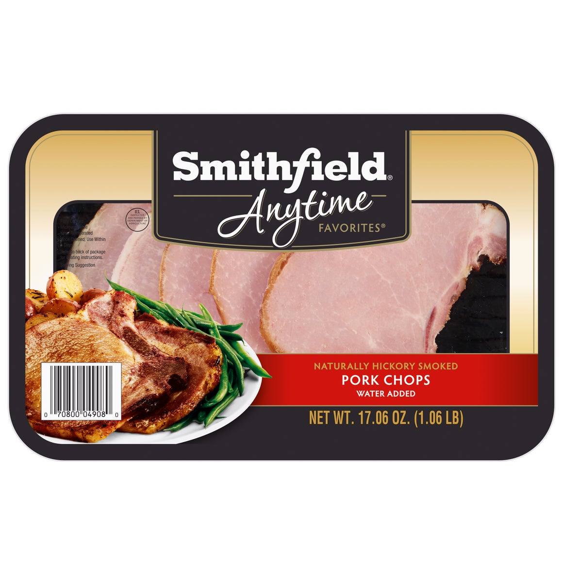 Anytime Favorites Hickory Smoked Bone-In Pork Chops, 17 oz.
