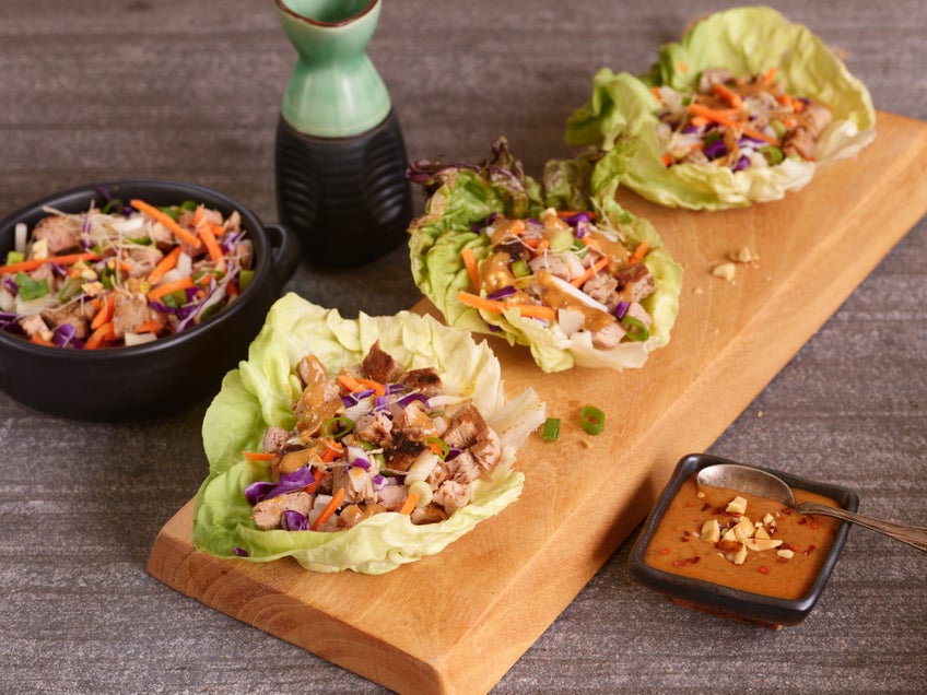 Sweet Teriyaki Pork Lettuce Wraps 