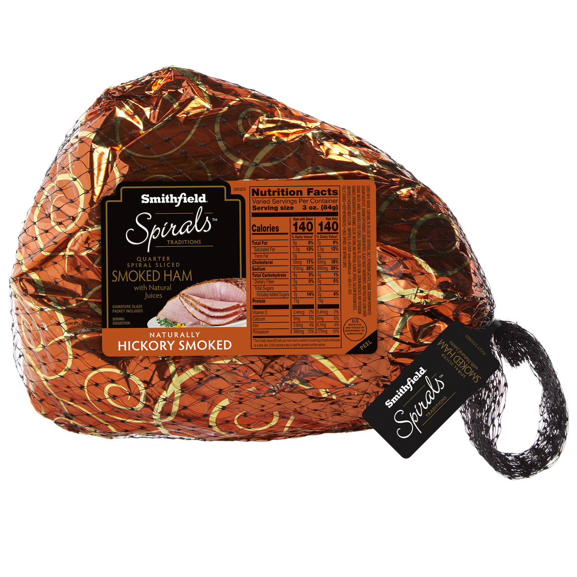 Smithfield Spirals Hickory Smoked Bone-In Quarter Ham