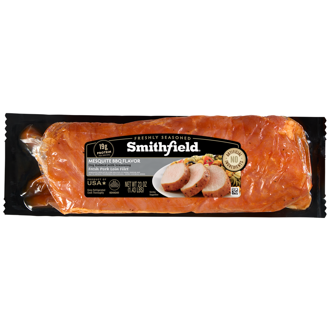 Slow Smoked Mesquite Flavor Marinated Fresh Pork Loin Filet