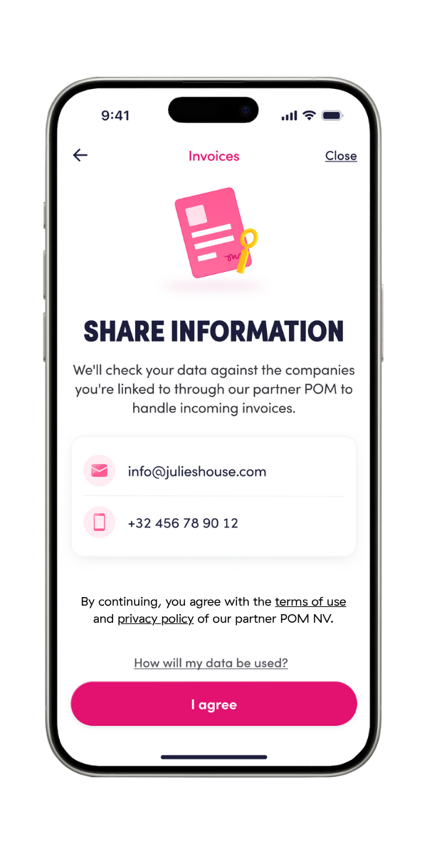 Comment recevoir mes factures dans l'appli ? 