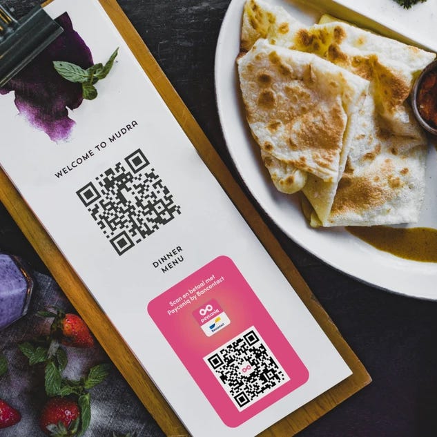 Order and pay via a QR code