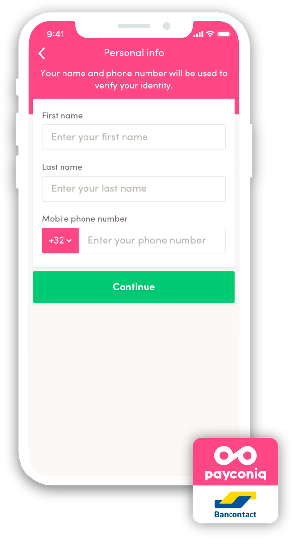How do I get started with the Payconiq by Bancontact app?