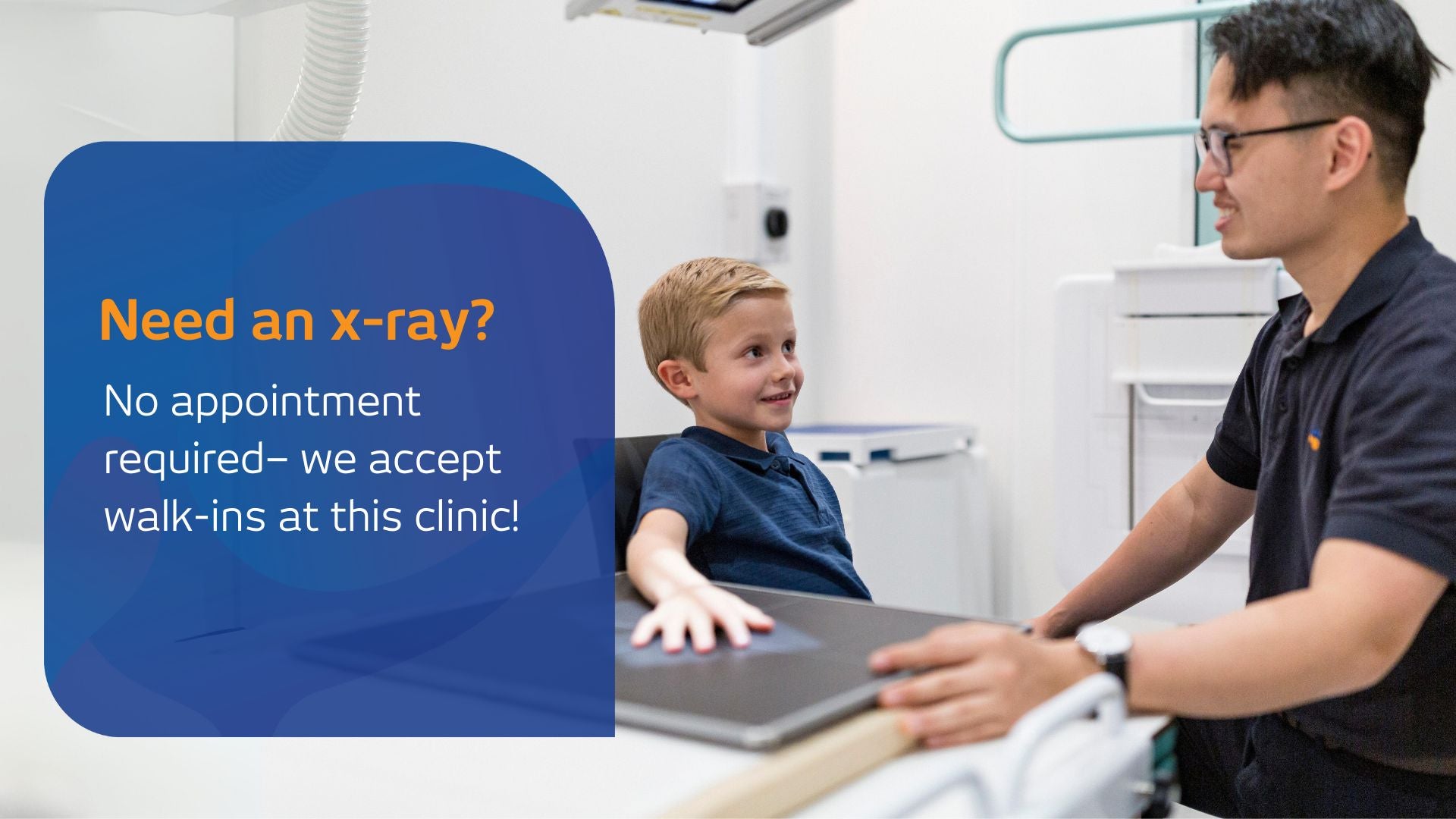 Image of boy having an x-ray at I-MED Radiology