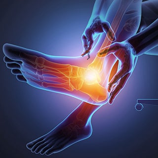 Digital image of foot and ankle joint