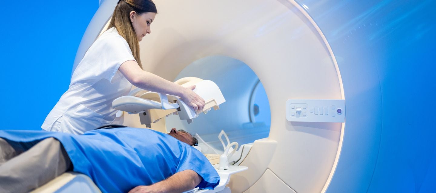 Patient on MRI table