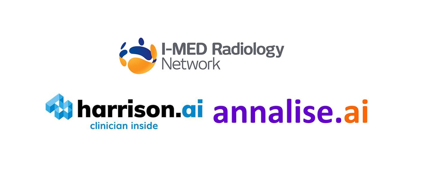 I-MED Radiology, harrison.ai and annalise.ai logos