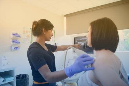 patient having an ultrasound at I-MED Radiology