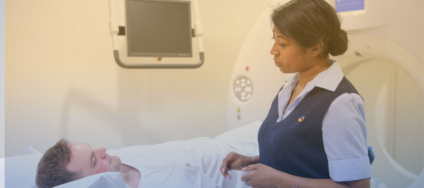 I-MED patient having a CT scan