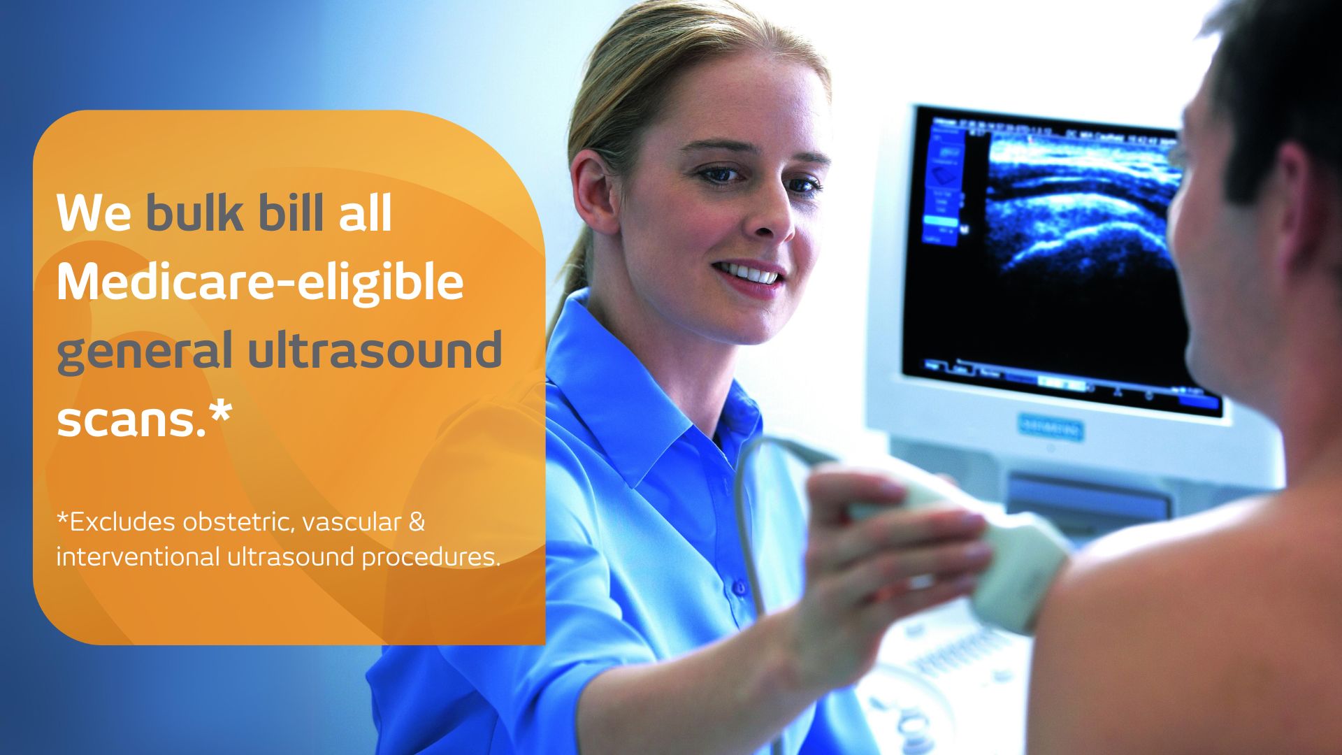 Image of ultrasound procedure. Bulk ultrasound Hornsby.