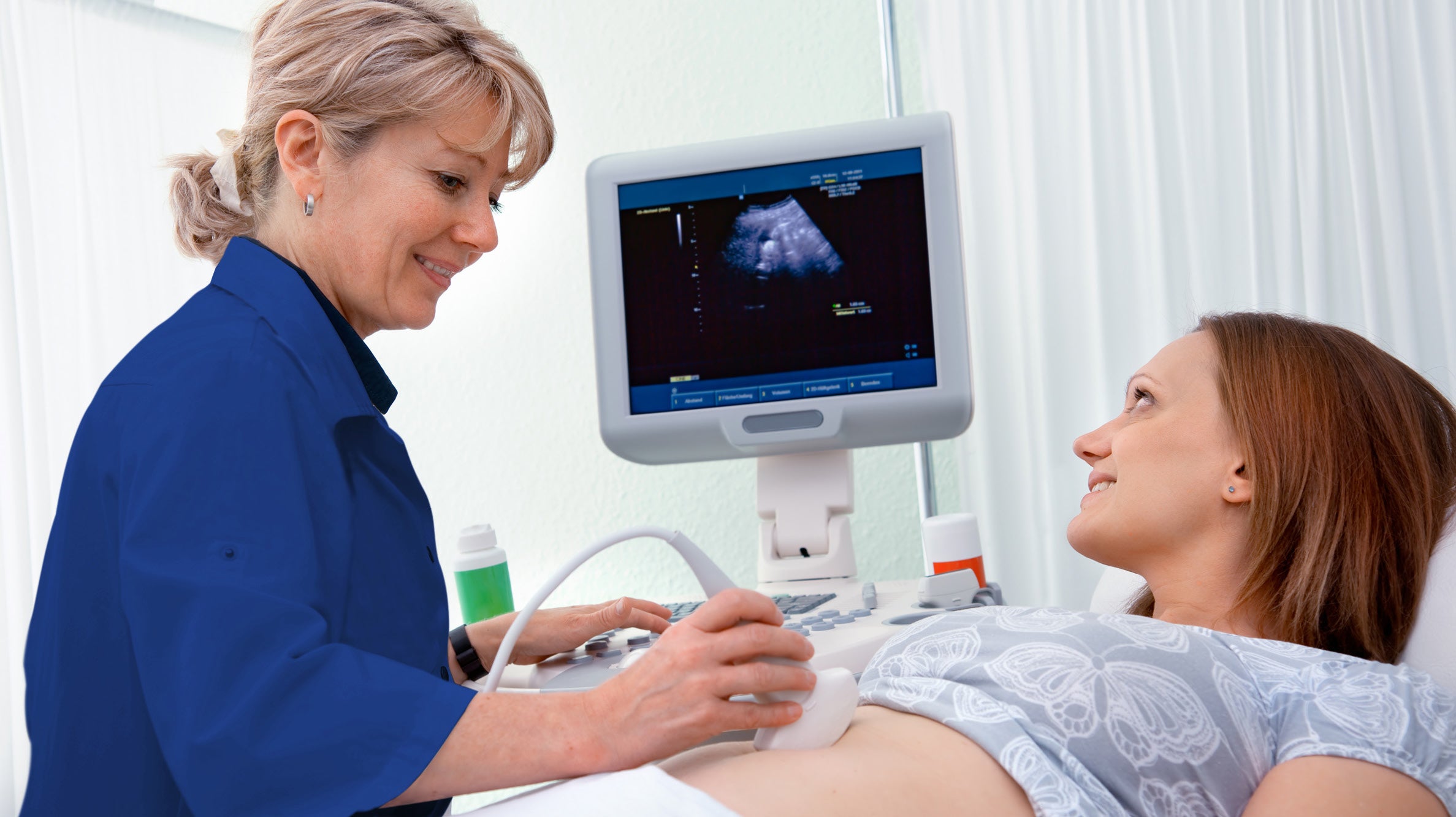 Woman getting a scan