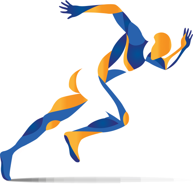 graphic image of man running