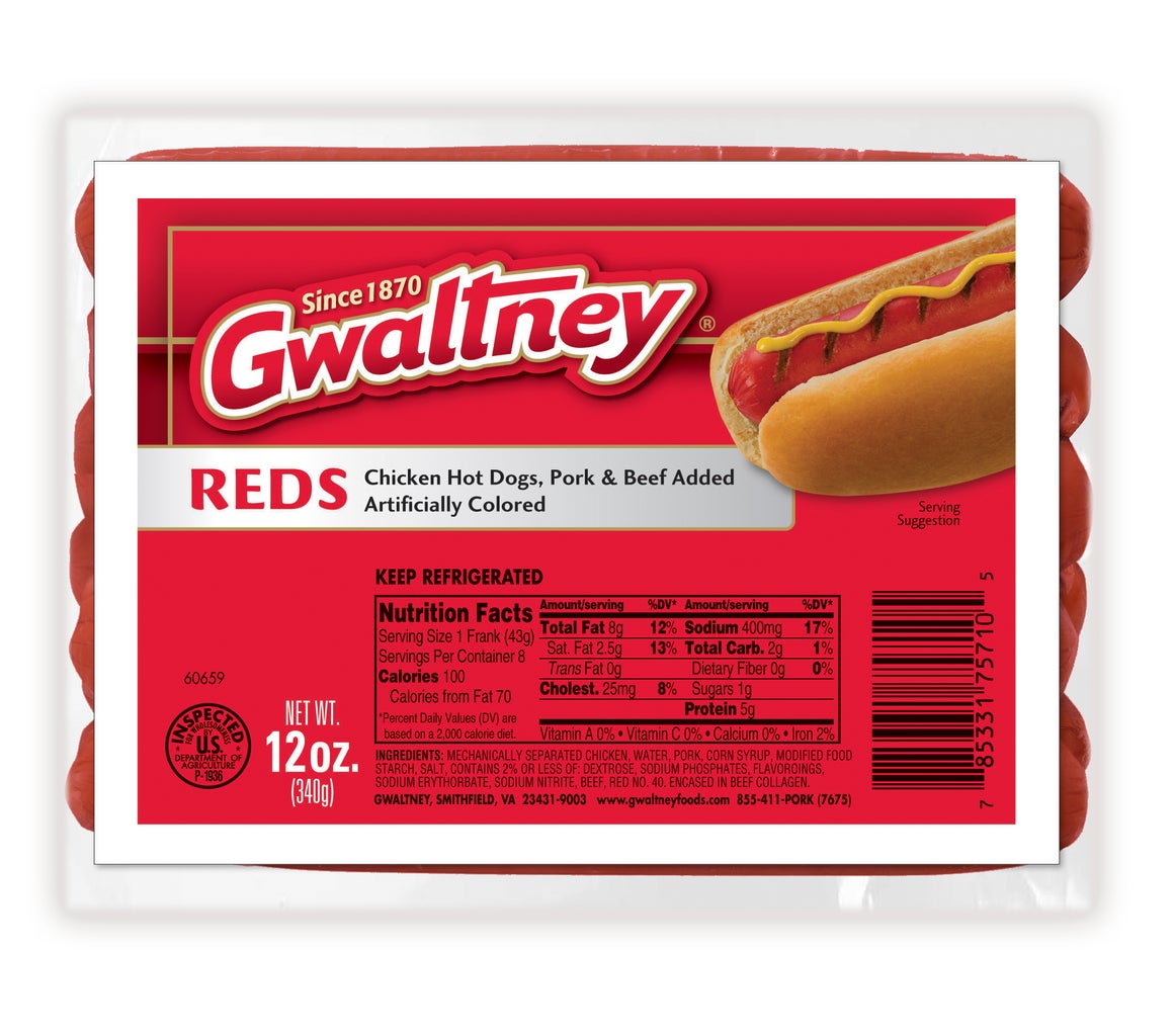 Reds Traditional Meat Hot Dogs 12oz.