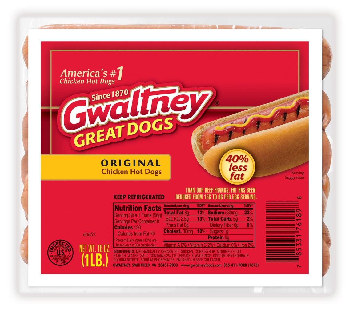 Original Chicken Hot Dogs 16oz.