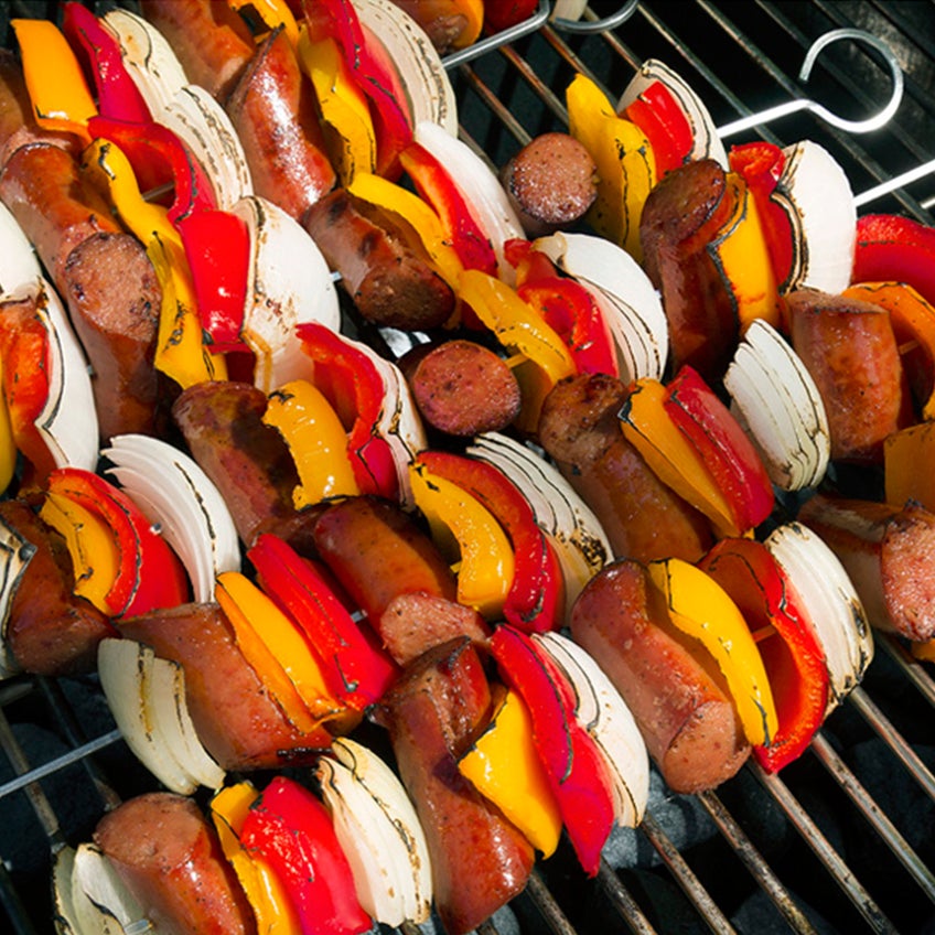 Dads Peppers-N-Sausage Skewers