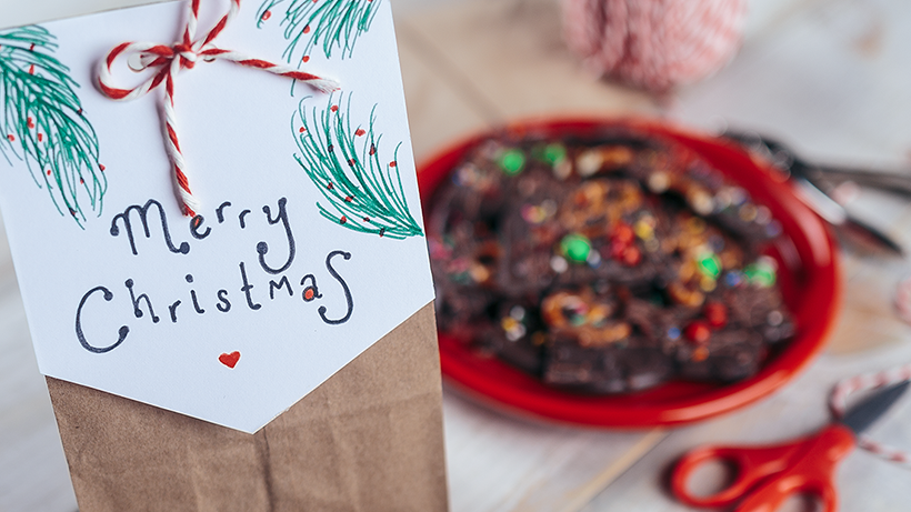 Chocolate Bacon Bark and Giveaway Bag