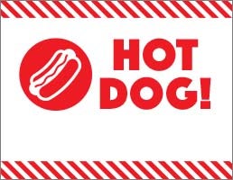 Hot Dog Stand Sign 4