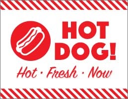 Hot Dog Stand Sign 1