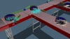 Wizualizacja systemu sortowania opon w 3D