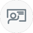 Icon person teaching with screen or blackboard behind them