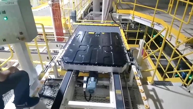 Transfert d'une batterie pour véhicules électriques sur un DARB Transfert à 90 Degrés S4500
