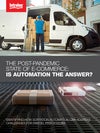 White paper graphic cover: "The post-pandemic state of e-commerce: Is automation the answer? Identifying how sortation automation can address challenges for parcel processors"