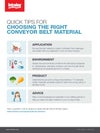 Quick Tips for Choosing the Right Conveyor Belt Material flyer
