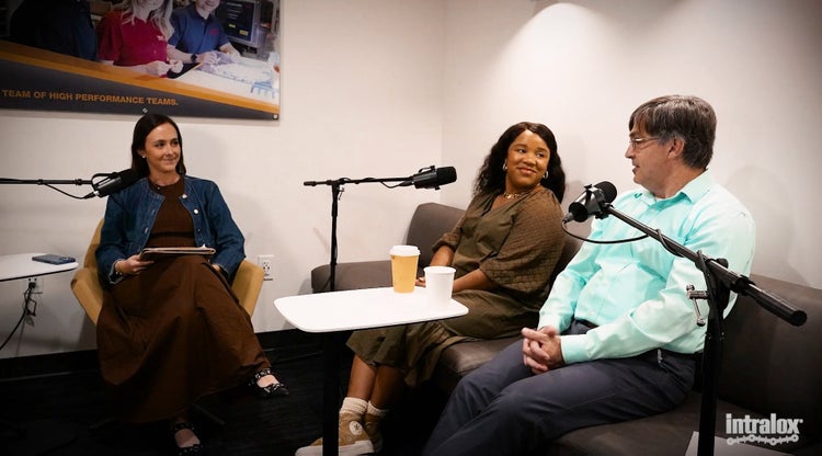 Podcast participants talking