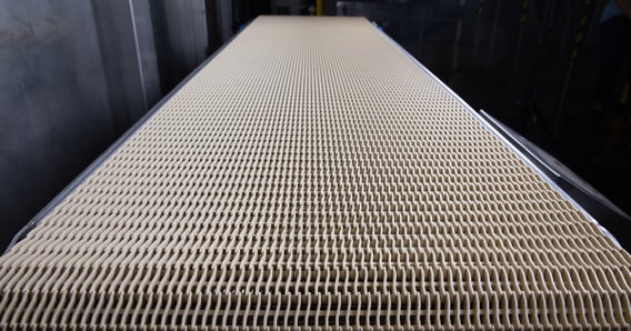 Banda modular de recorrido recto Raised Rib Heavy Duty Edge de la serie 900