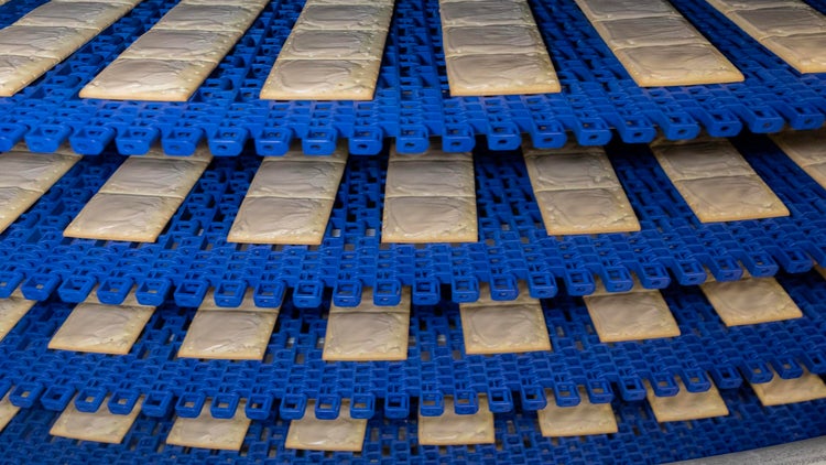Toaster pastries on DirectDrive conveyor belt
