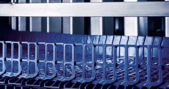 DirectDrive Stacker, close up on sideguards and metal cage bars
